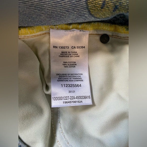 Lee X Smiley men’s Mick comfort tapered jeans size 29x31 In Blue - Picture 12 of 12